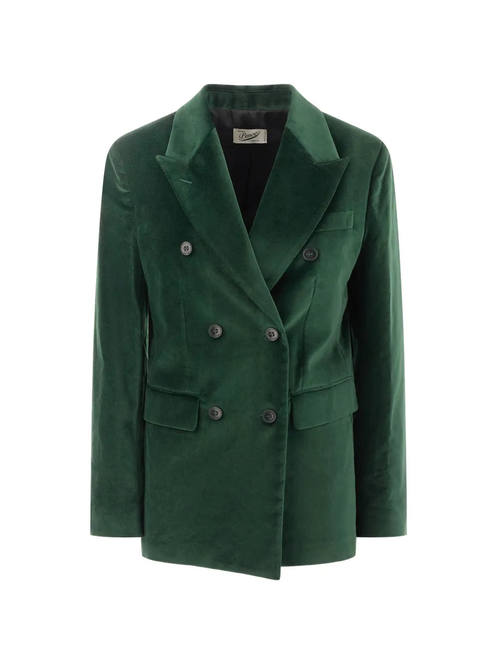 Pence double-breasted velvet blazer - Vert Pence double-breasted velvet blazer - Vert