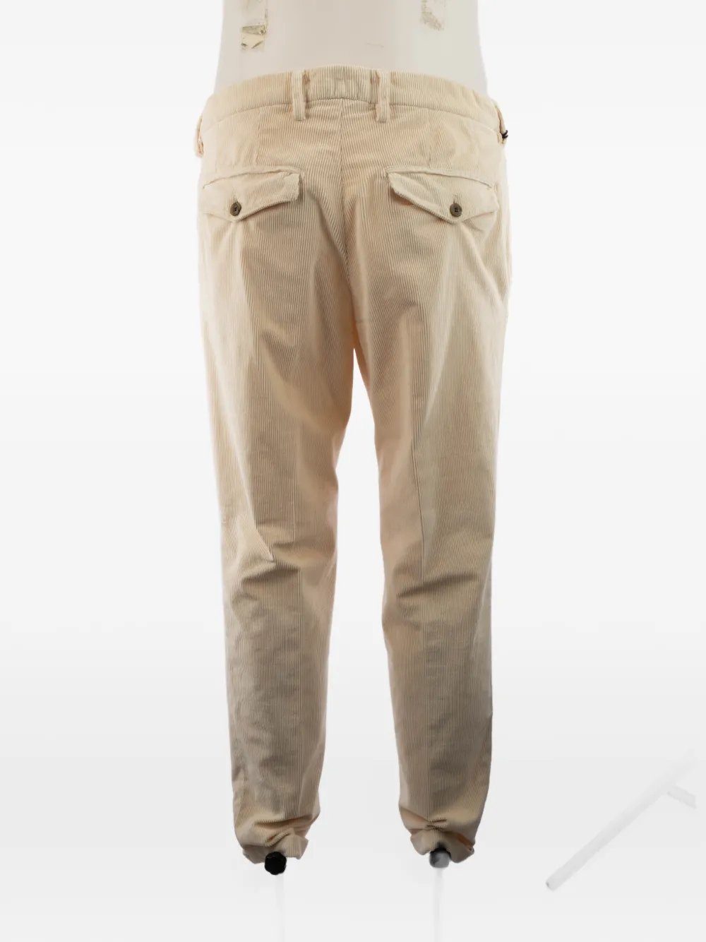Myths Ribfluwelen plooichino Beige