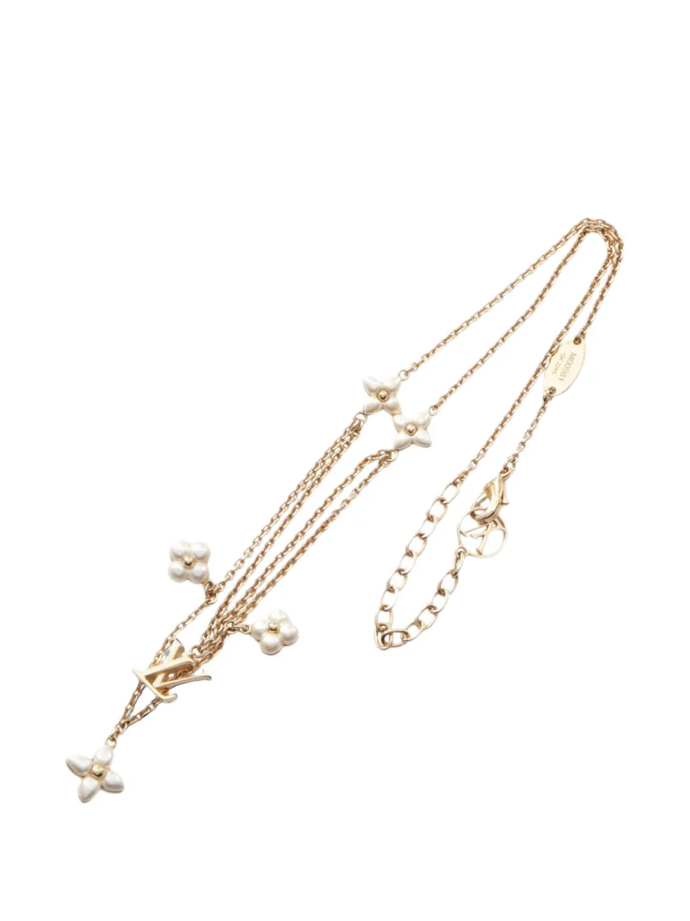 Louis Vuitton Pre-Owned 2025 Floragram faux-pearl necklace - Oro