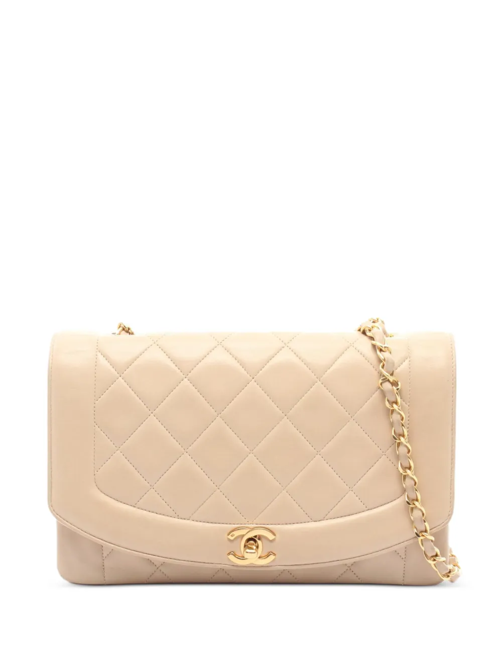 CHANEL Pre-Owned 1991-1994 Diana Matelassé shoulder bag - Neutrals