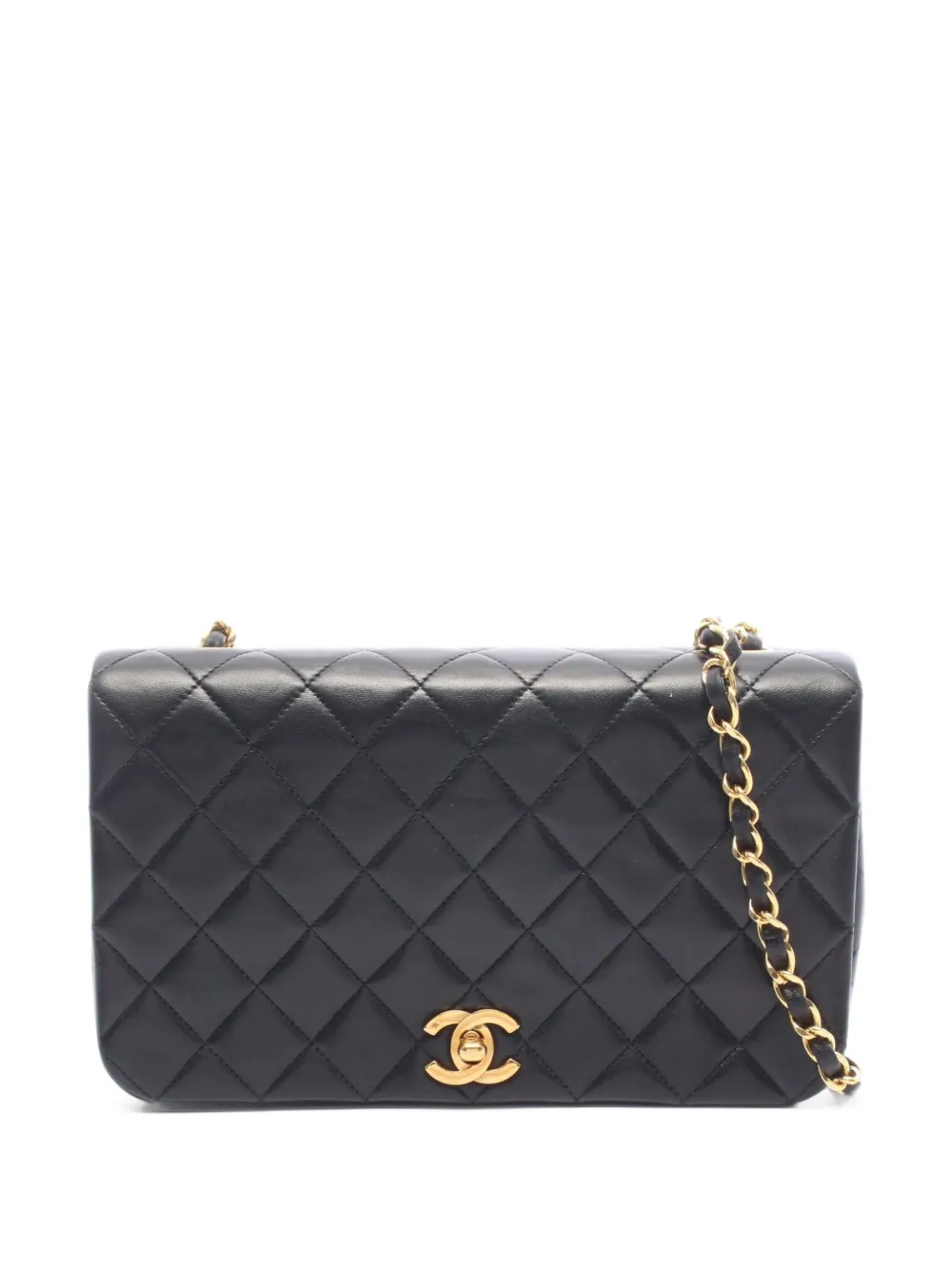 CHANEL Pre-Owned 1989-1991 Matelassé chain crossbody bag - Schwarz