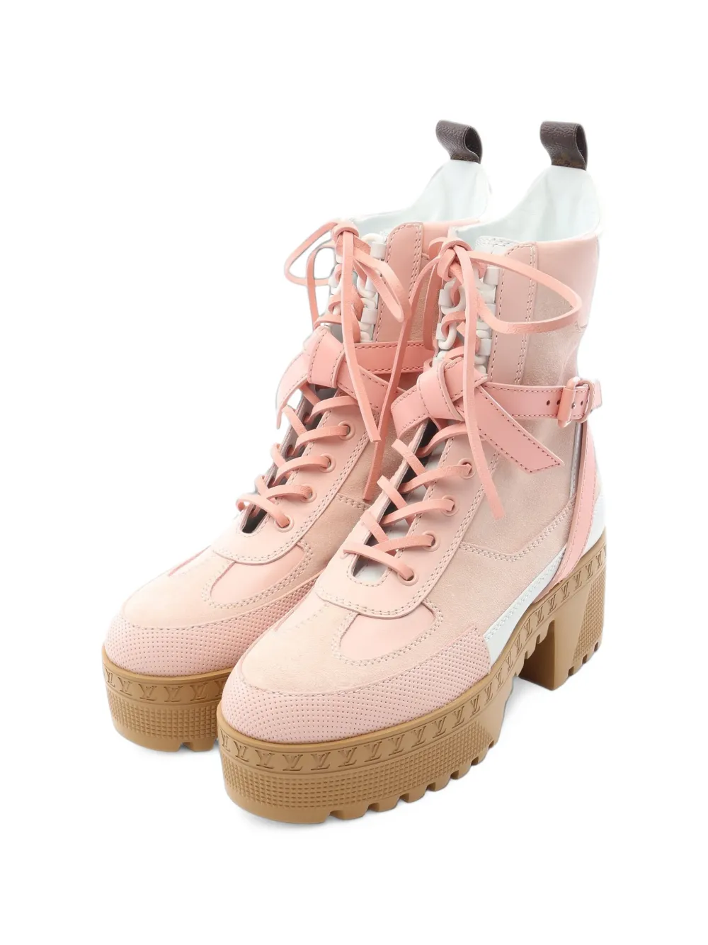 Louis Vuitton Pre-Owned 2024 Laurier Line suede ankle boots - Rosa