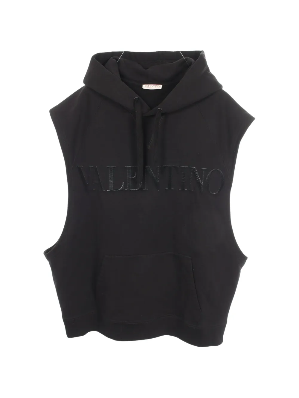 Valentino Garavani Pre-Owned 2000s embossed-logo sleeveless hoodie - Schwarz
