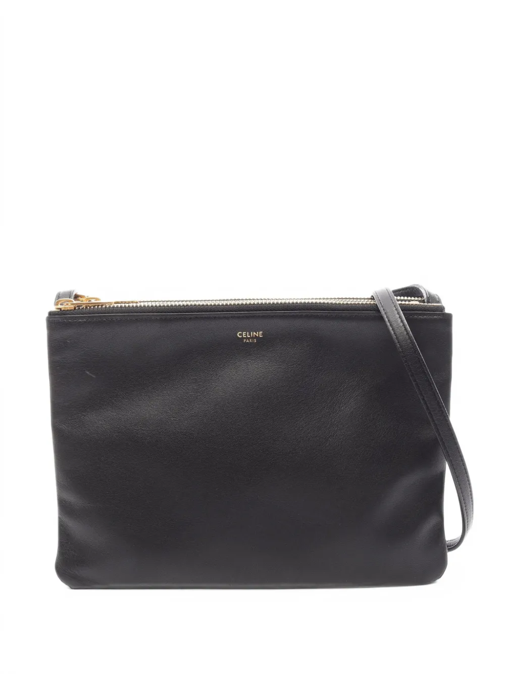 Celine Pre-Owned 2010s large Trio leather shoulder bag - Schwarz
