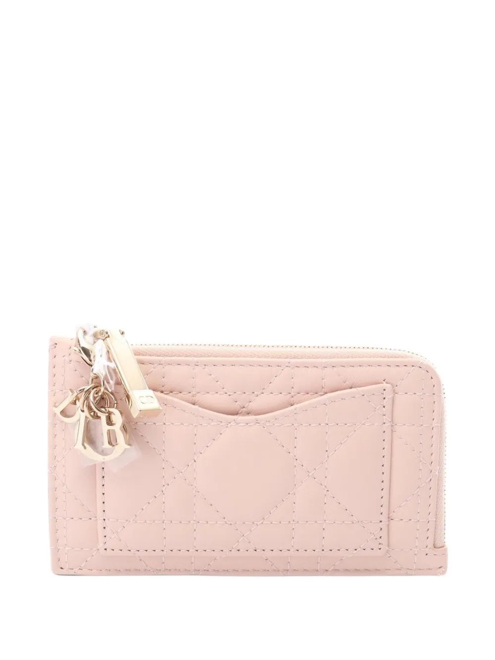 Christian Dior Pre-Owned 2020s Lady Dior Cannage card case - Rosa