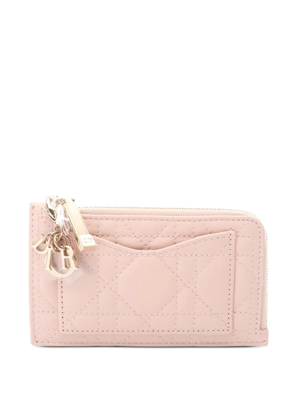 Christian Dior Pre-Owned 2020s Lady Dior Cannage card case - Rosa
