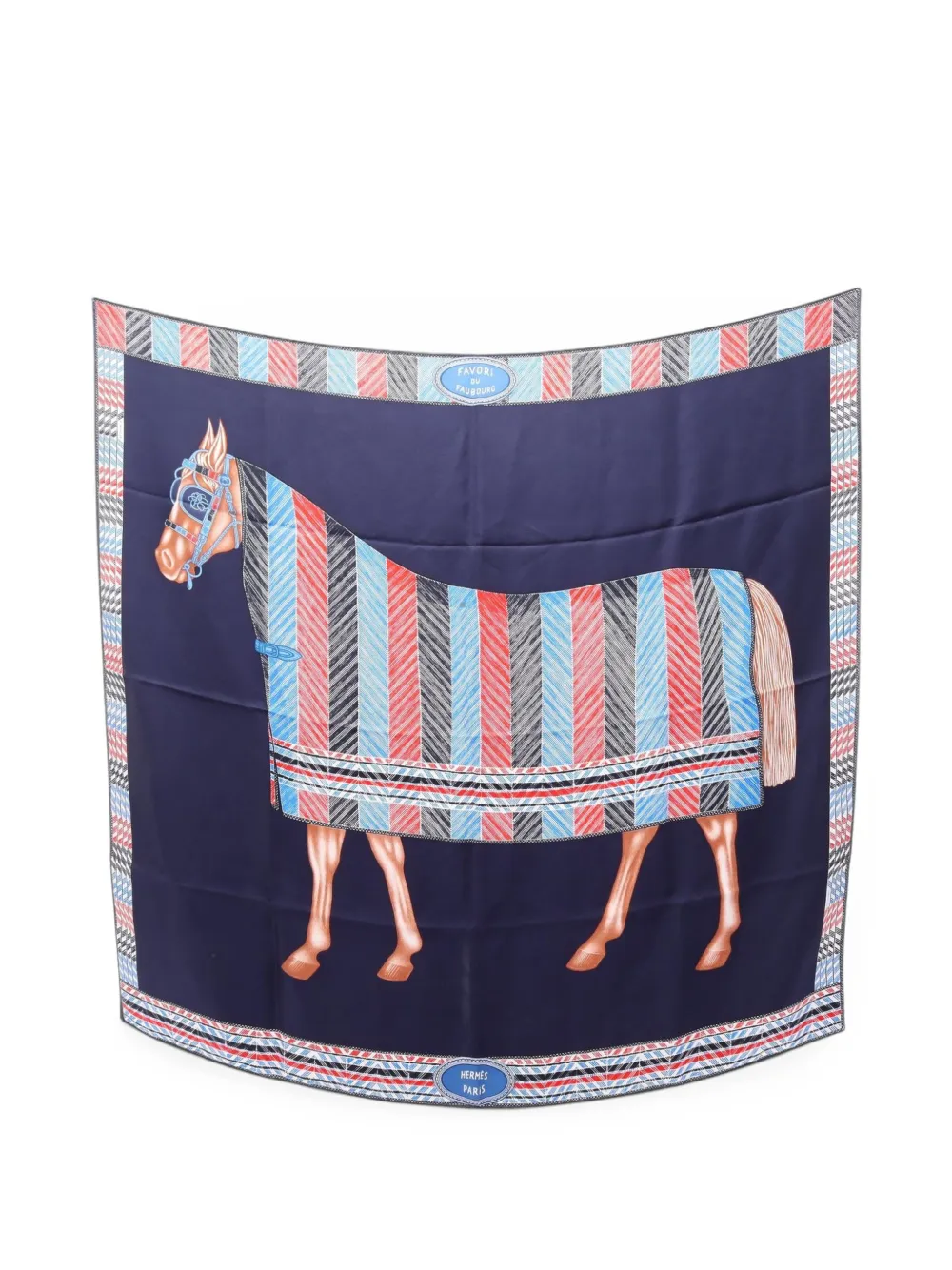 Hermès Pre-Owned 2010s Favori du Faubourg scarf - Blau