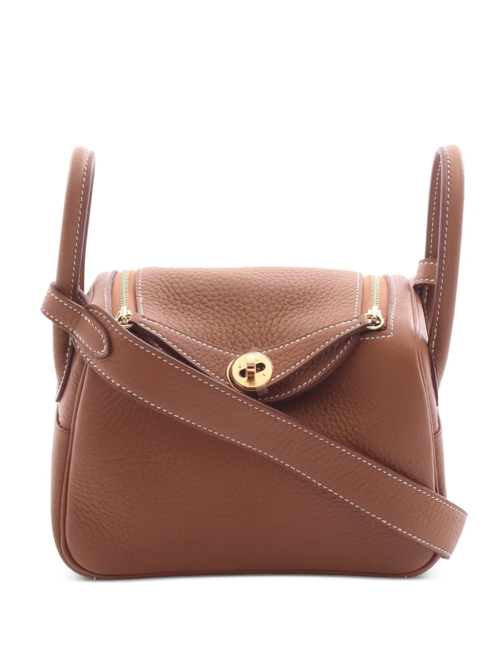 Hermès Pre-Owned 2026 mini Lindy tote bag - Braun