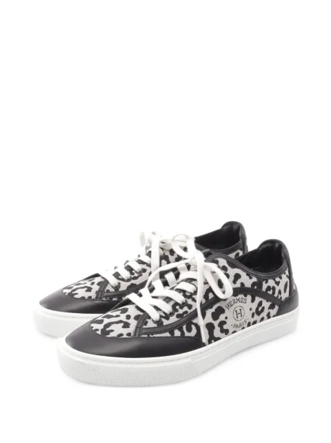 Hermès Pre-Owned 2010s Get leopard-print low-top sneakers