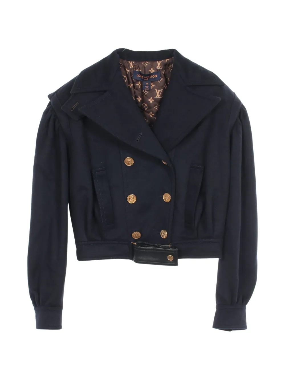 Louis Vuitton Pre-Owned 2010s double-breasted cropped jacket - Blu