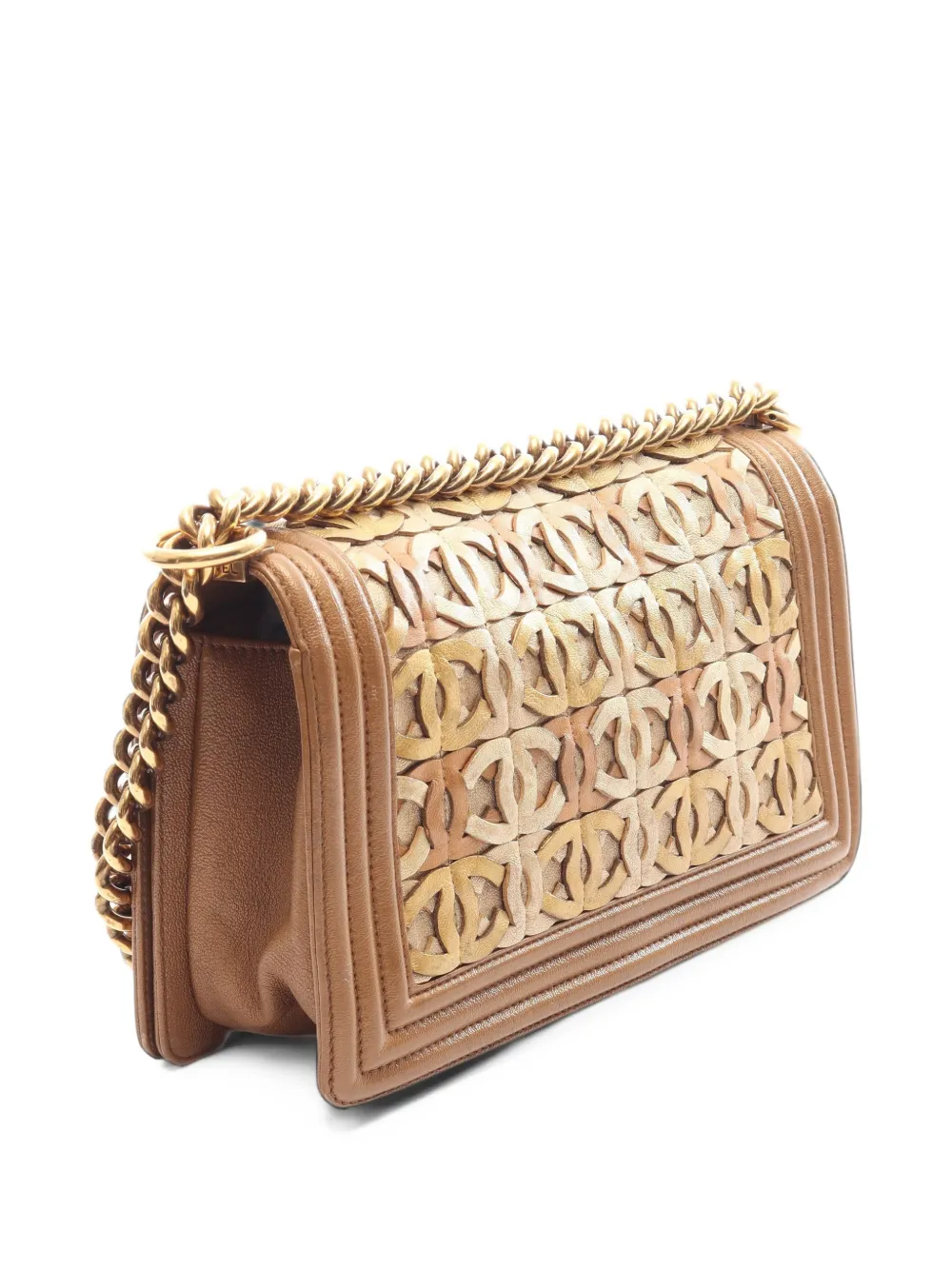 CHANEL Pre-Owned 2014-2015 Boy Chanel Dubai Exclusive schoudertas Bruin