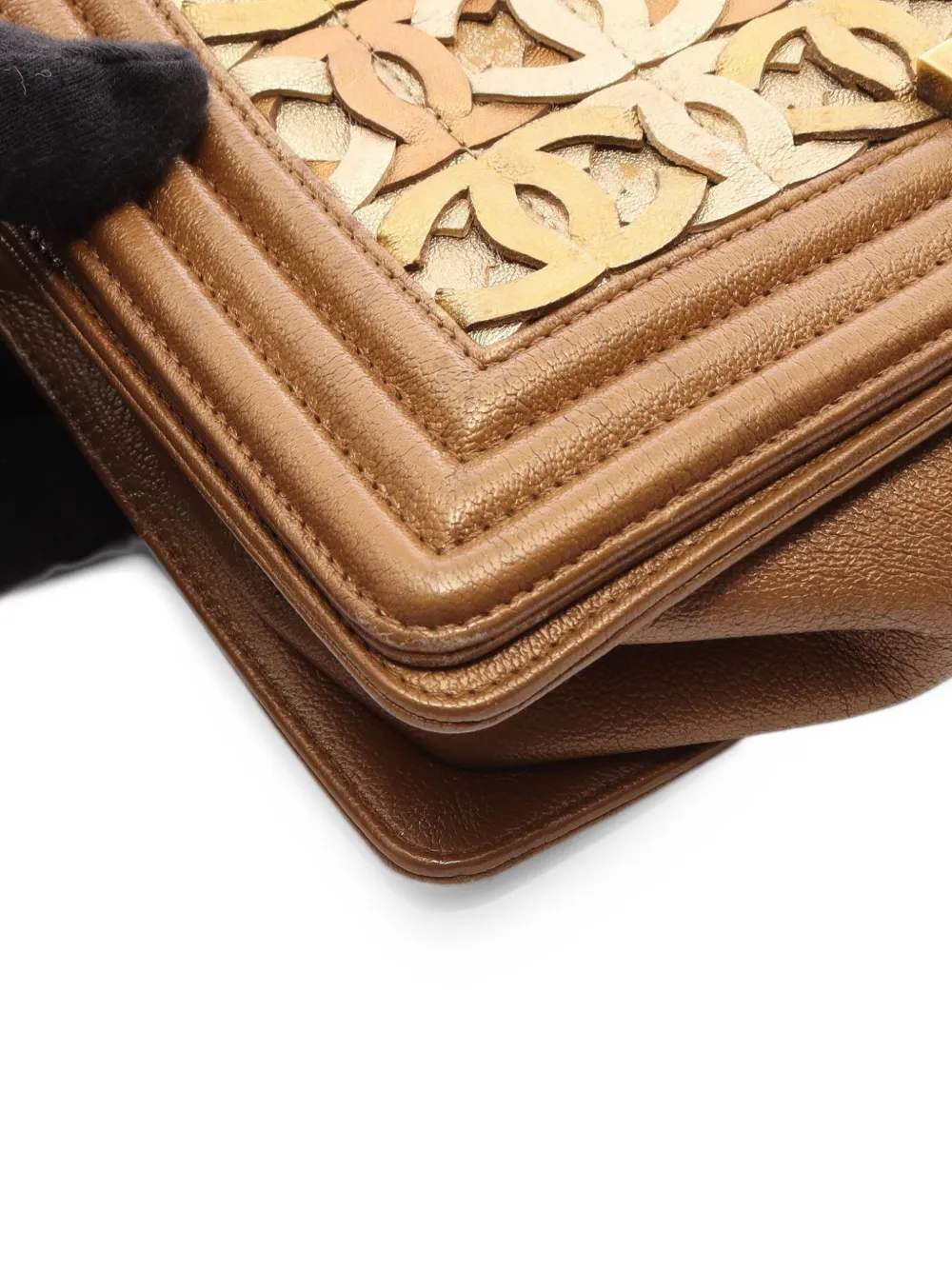 CHANEL Pre-Owned 2014-2015 Boy Chanel Dubai Exclusive schoudertas Bruin
