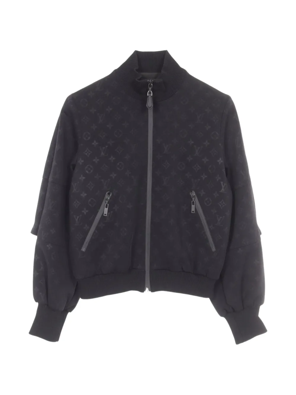 Louis Vuitton Pre-Owned 2000s Monogram embossed track jacket - Schwarz