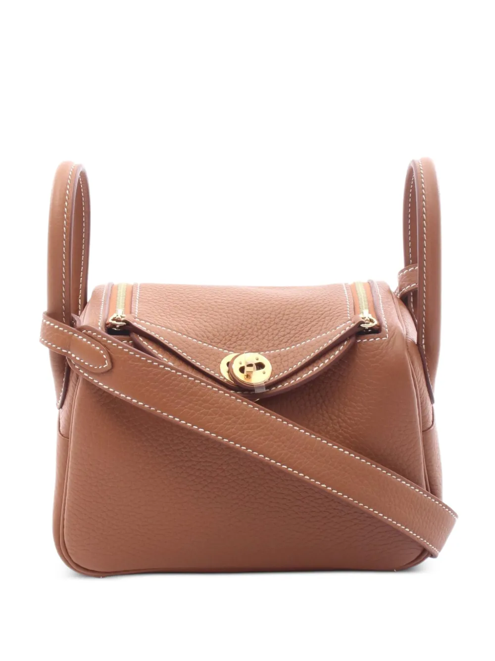 Hermès Pre-Owned mini Lindy shoulder bag - Braun