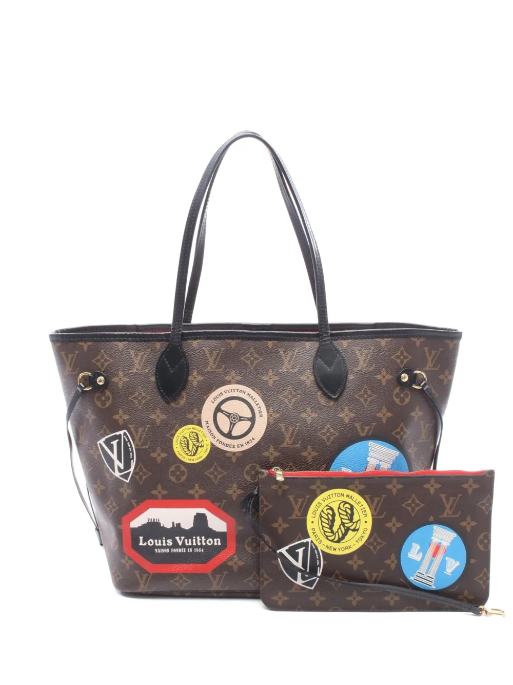 Louis Vuitton Pre-Owned 2016 MM Neverfull My LV World Tour tote bag - Marrone
