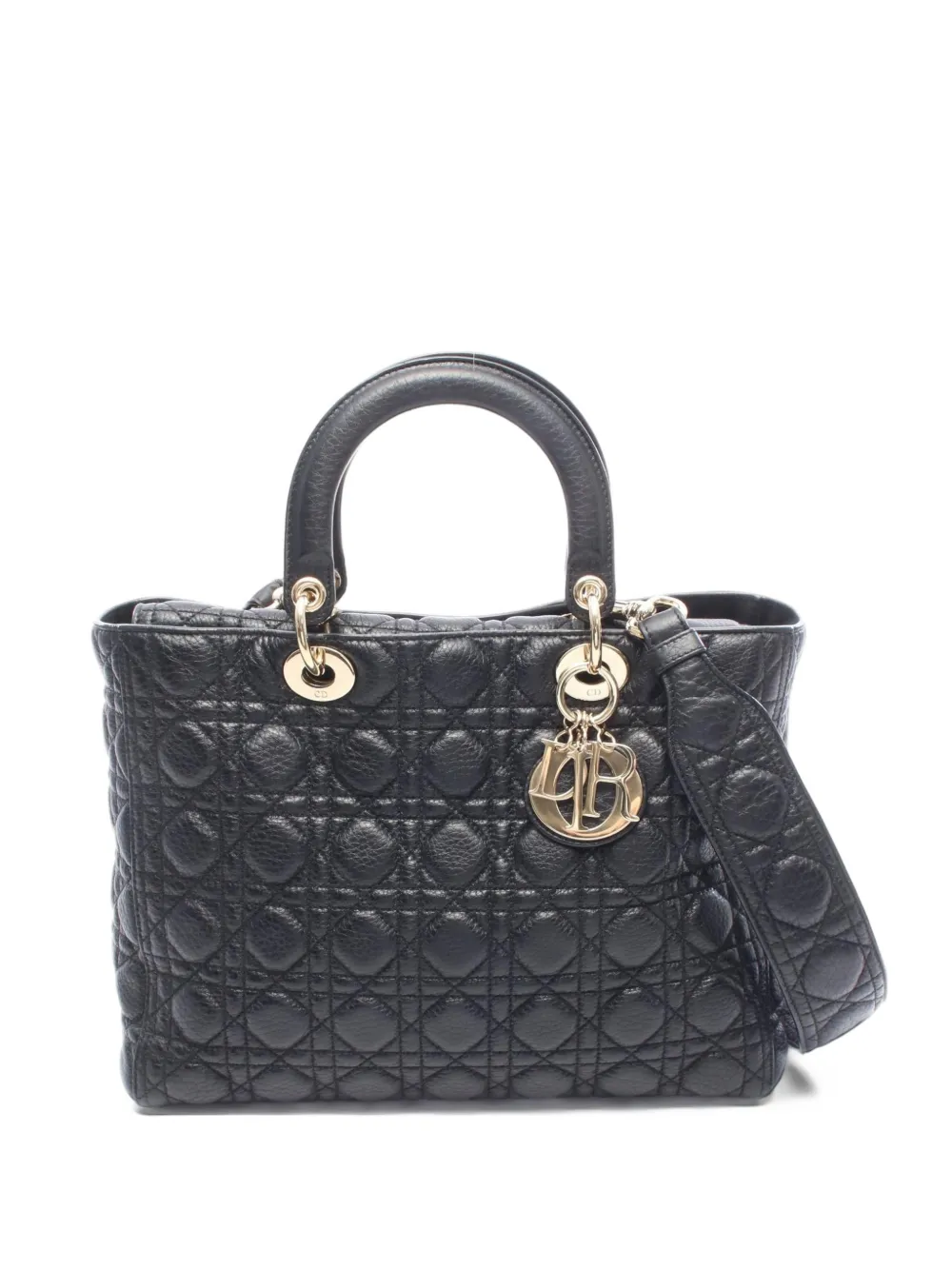 Christian Dior Pre-Owned 2010s Lady Dior quilted handbag - Black