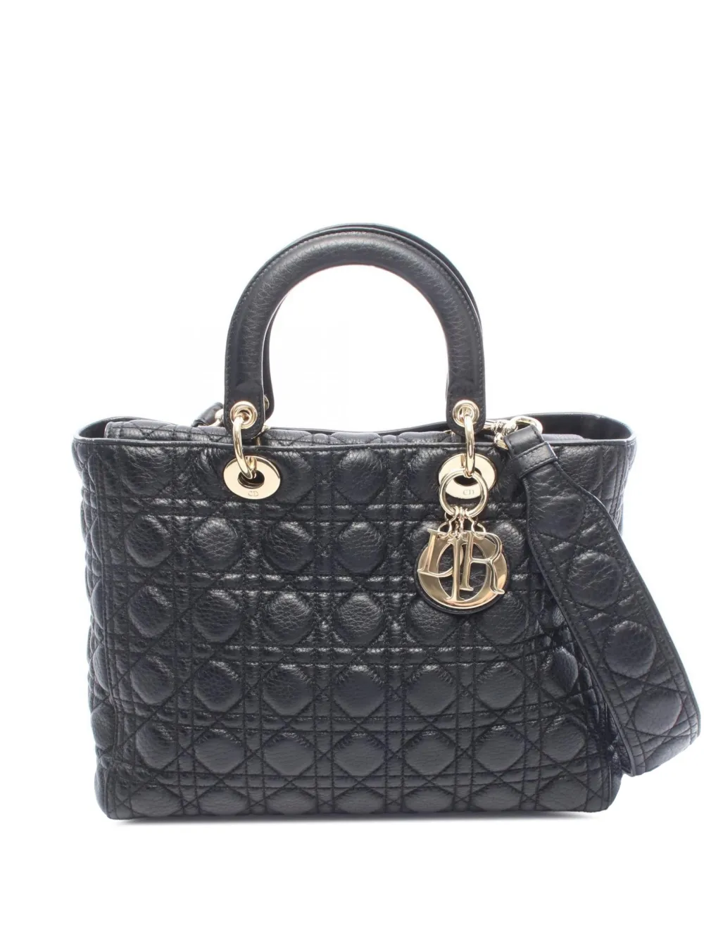 Christian Dior Pre-Owned 2010s Lady Dior quilted handbag - Nero