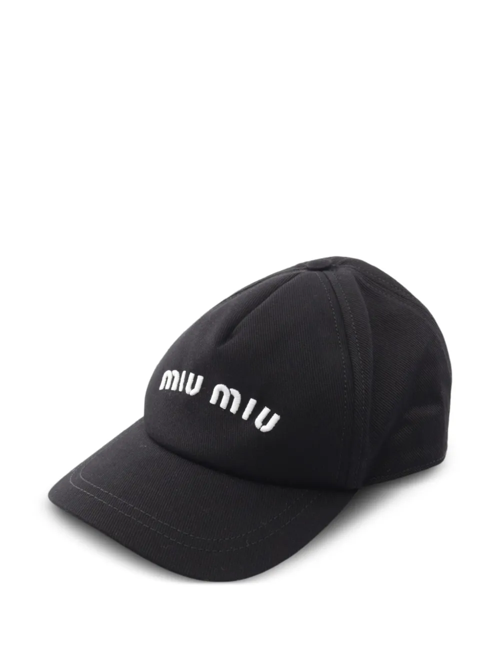 Miu Miu Pre-Owned 2010s logo-embroidered baseball cap - Nero