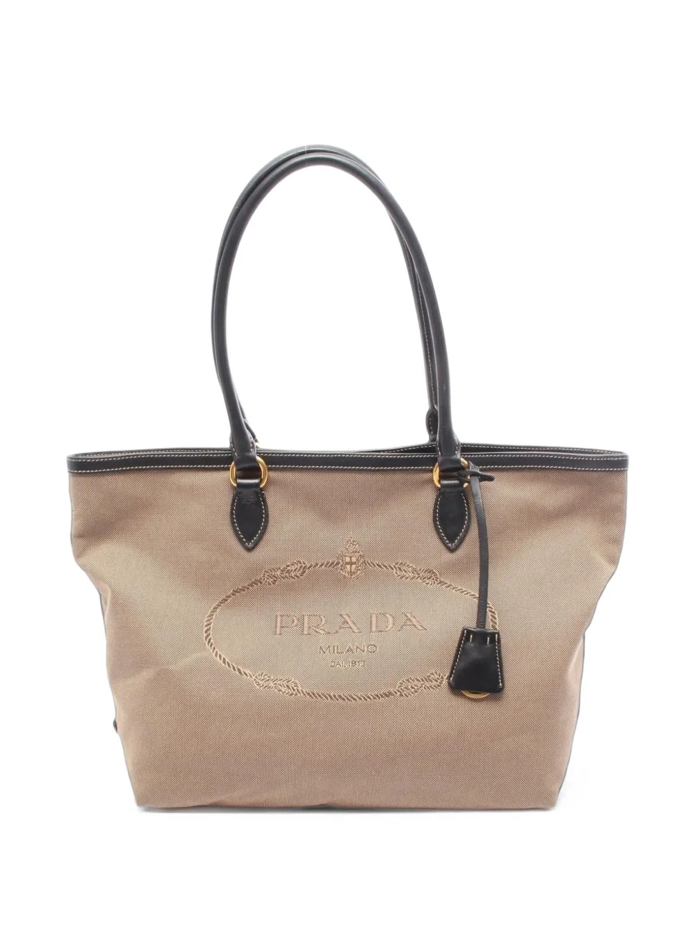 Prada Pre-Owned 2000s Logo Jacquard tote bag - Tons neutres