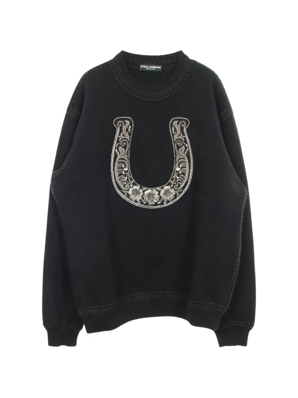 Dolce & Gabbana Pre-Owned sweat à motif fer à cheval (années 2010) - Noir