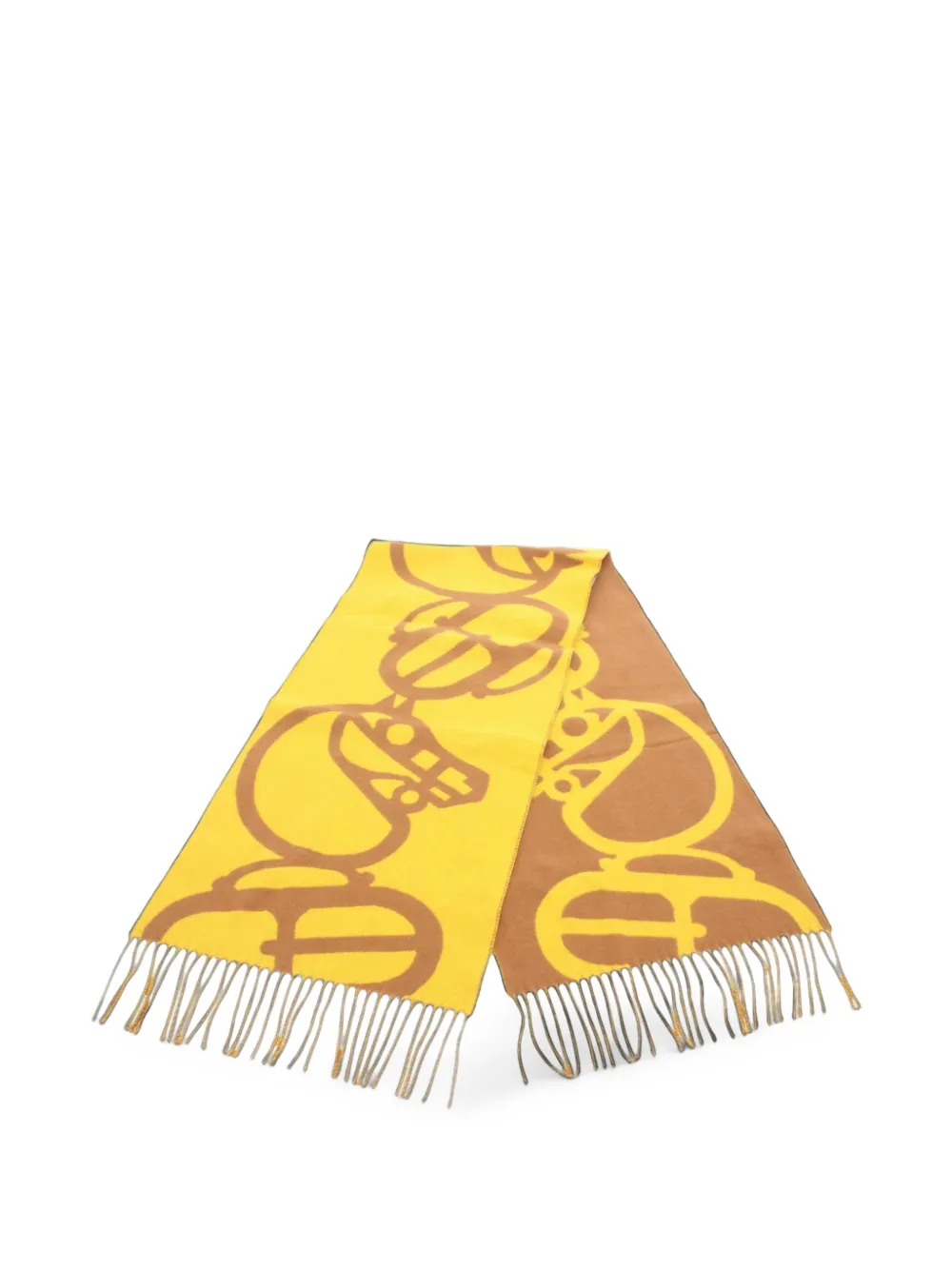Hermès Pre-Owned 2020s Kazak Buckle et Camaieu scarf - Gelb