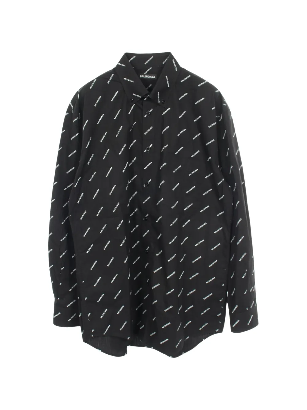 Balenciaga Pre-Owned 2010s logo-print button-down shirt - Schwarz
