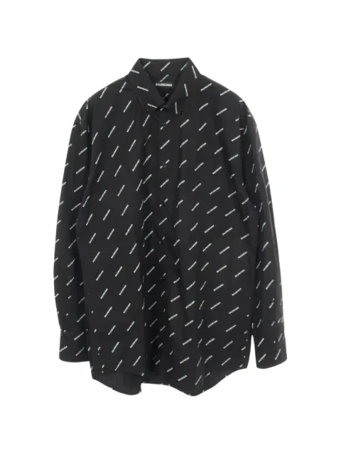 Balenciaga Pre-Owned 2010s logo-print button-down shirt