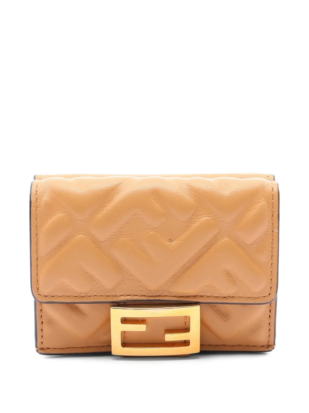 Fendi Pre-Owned 2000s FF logo trifold wallet - Nude