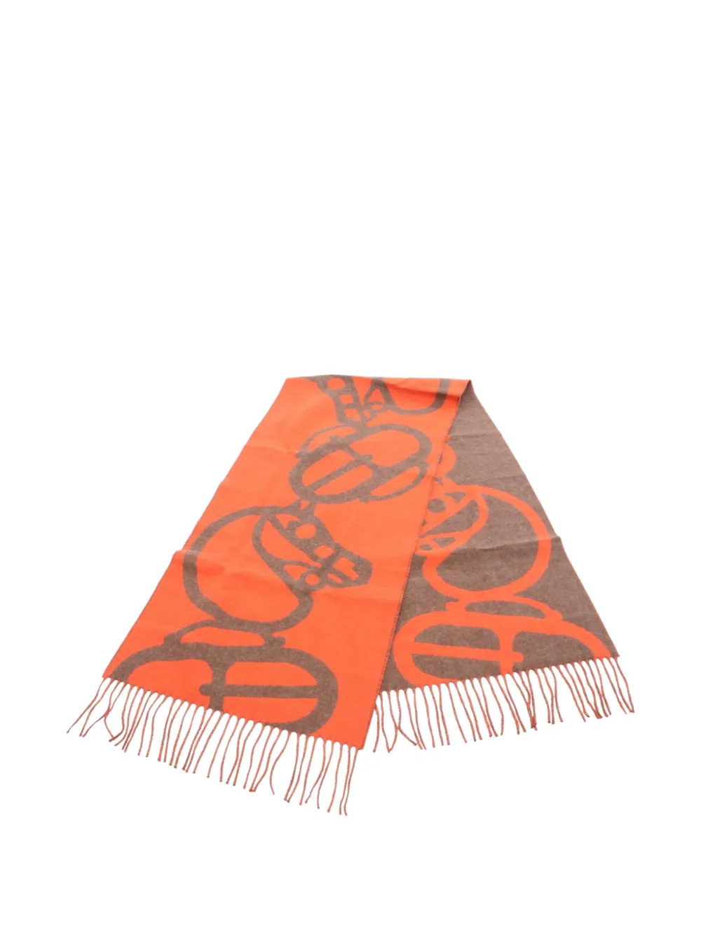 Hermès Pre-Owned 2020s Kazak Buckle et Camaille scarf - Orange