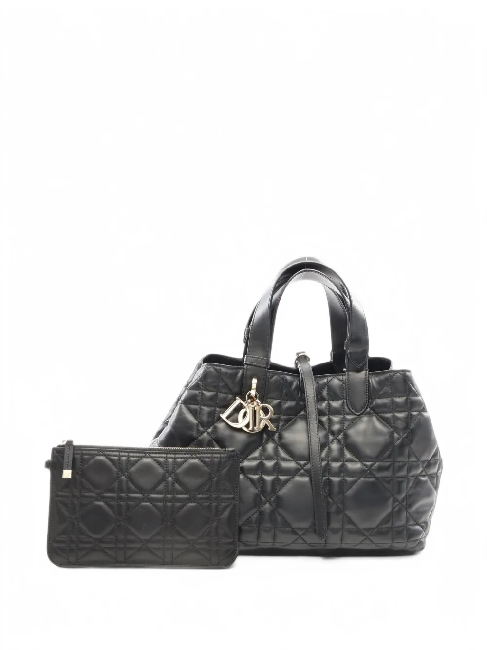 Christian Dior Pre-Owned 2010s Medium Macro Cannage Toujours handbag - Black