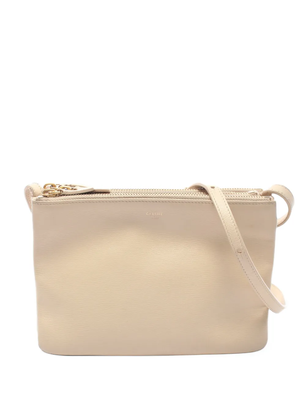 Celine Pre-Owned 2000s small Trio logo-print shoulder bag - Neutrals