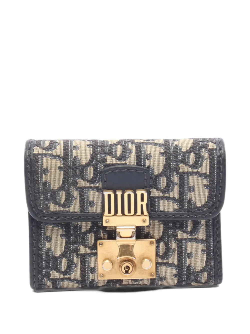 Christian Dior Pre-Owned 2000s DiorAddict Oblique trifold wallet - Toni neutri
