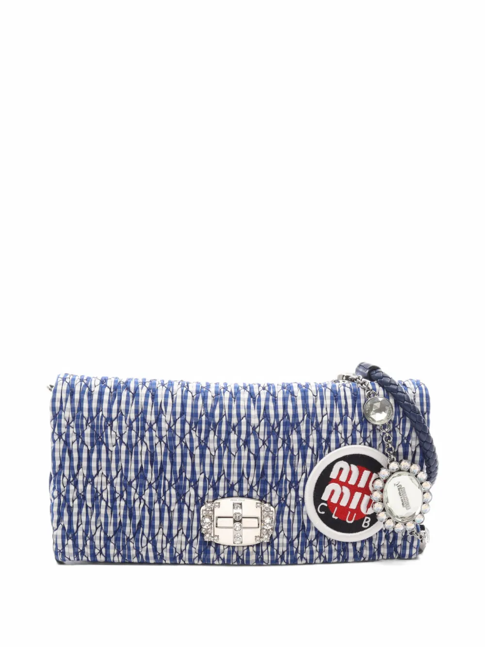 Miu Miu Pre-Owned 2010s quilted two-way clutch bag - Blu