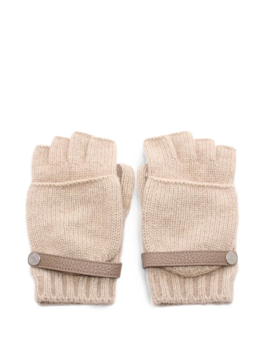 Hermès Pre-Owned 2010s Lionel convertible mittens - Nude