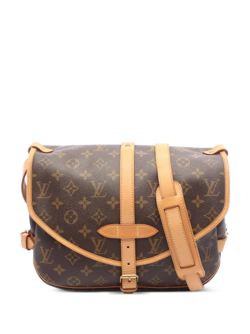 Louis Vuitton Pre-Owned 2004 30 Saumur Monogram crossbody bag - Braun