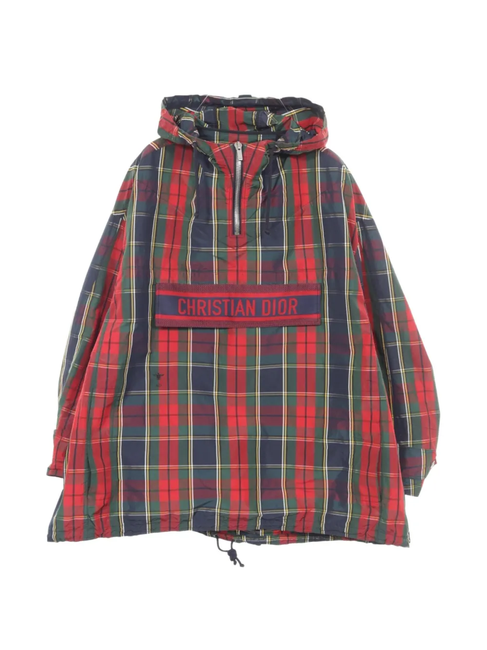 Christian Dior Pre-Owned 2010 check-print hooded jacket - Rosso