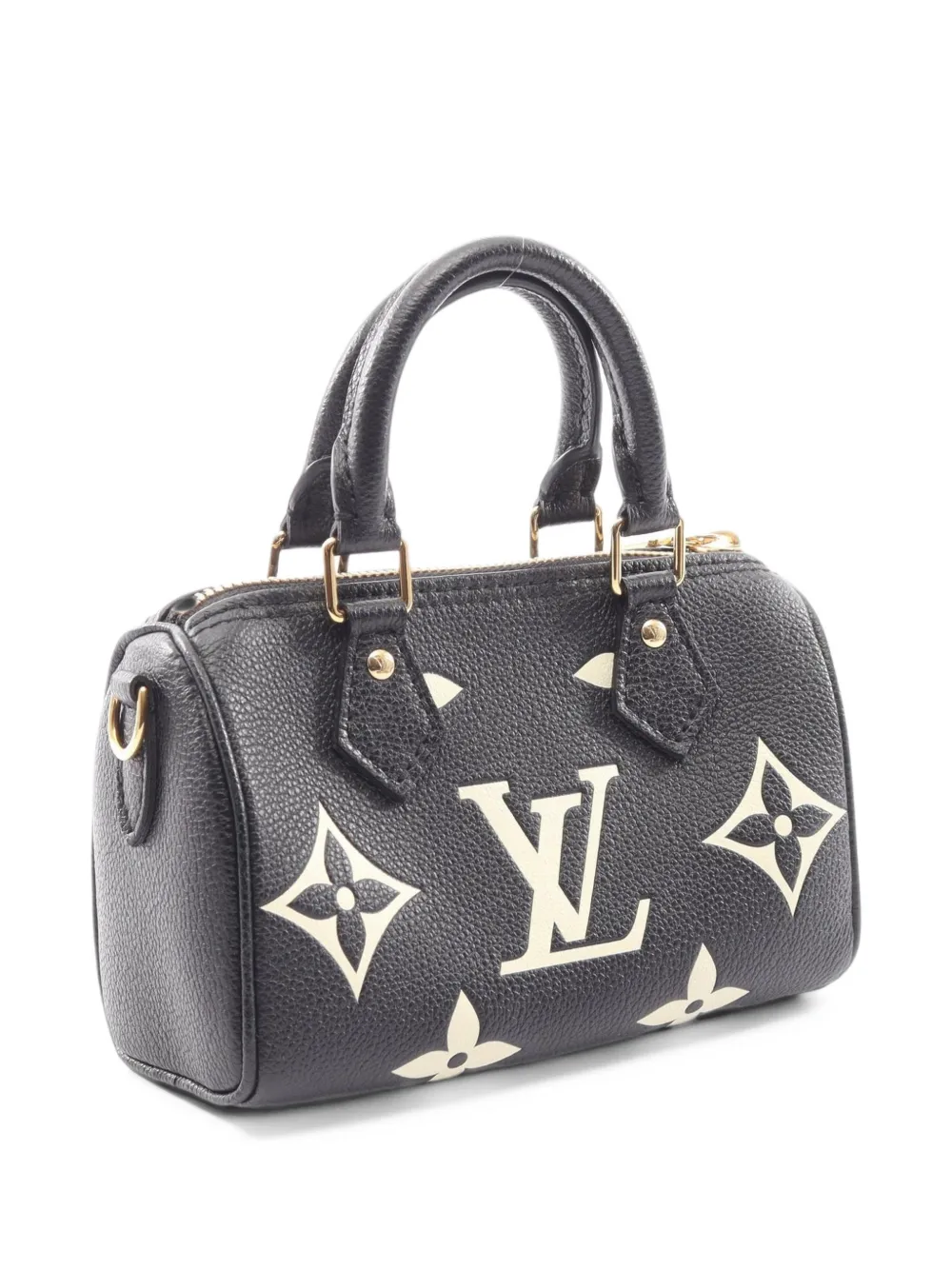 Louis Vuitton Pre-Owned Monogram Empreinte Nano Speedy handtas Zwart