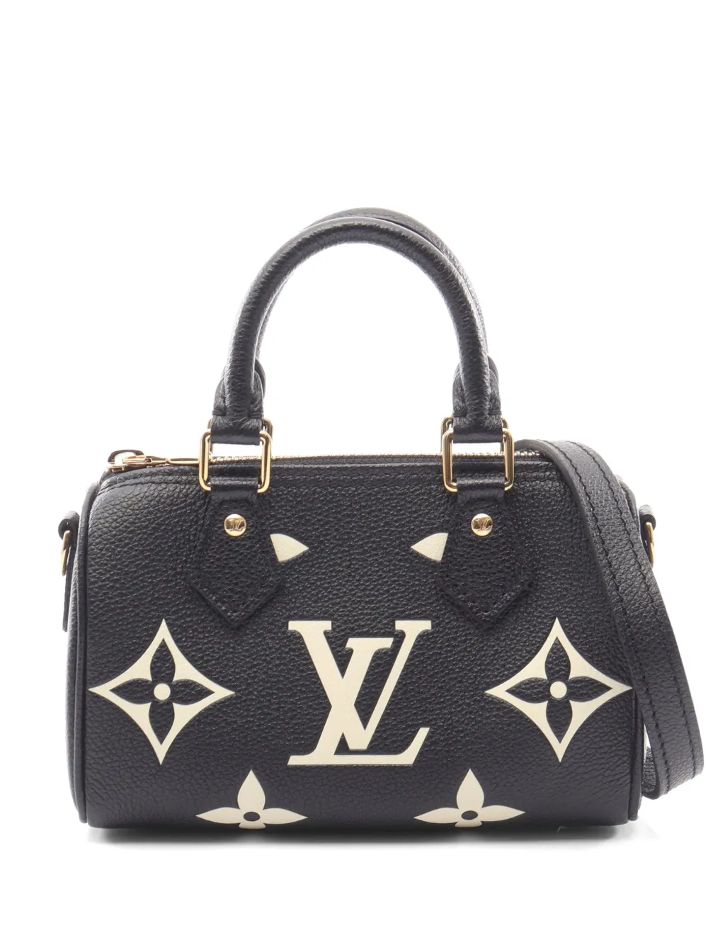 Louis Vuitton Pre-Owned Monogram Empreinte Nano Speedy handtas Zwart