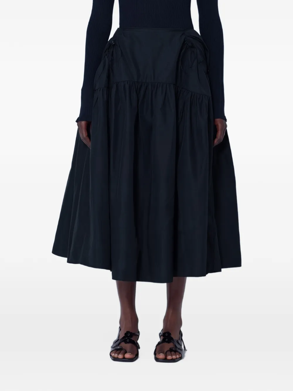 Cecilie Bahnsen CBFilly gathered midi skirt - Noir