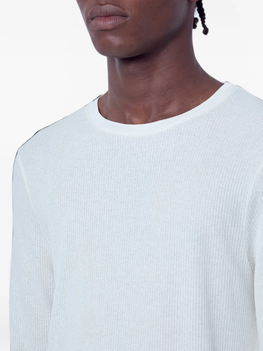 OUR LEGACY ribbed raw-hem sweater Wit