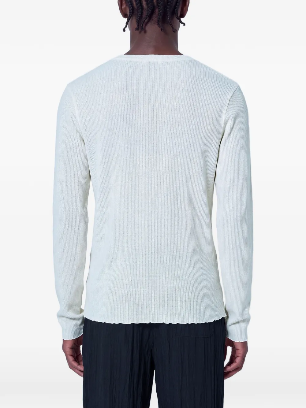 OUR LEGACY ribbed raw-hem sweater Wit