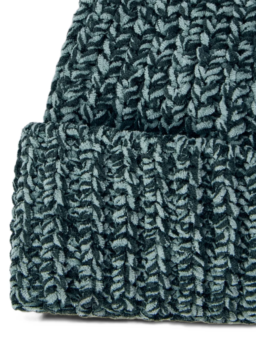 Stone Island N100001 mouliné katoenen chenille muts Blauw