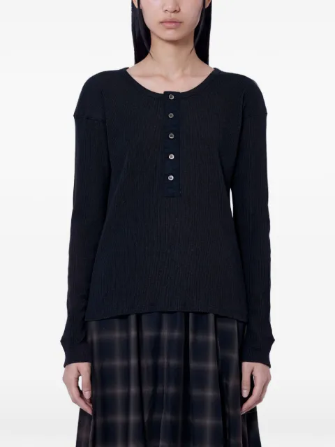 OUR LEGACY top Gentle Henley de manga larga