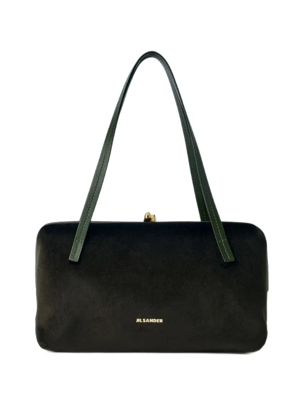 JIL SANDER レザートートバッグ ダークグリーン 39878710_73560701_600.jpg