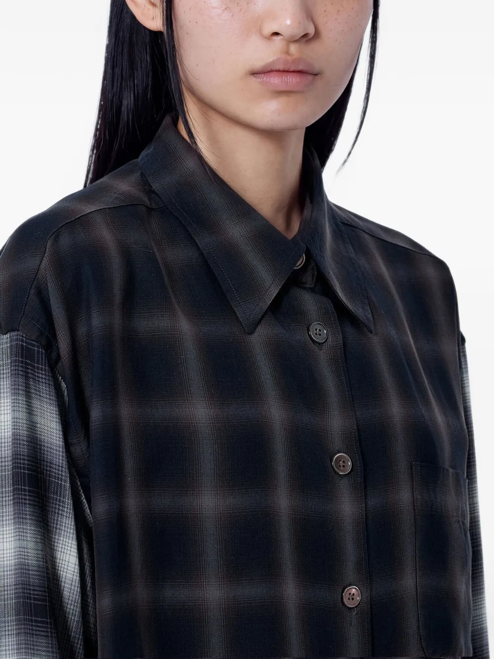 OUR LEGACY Favourite check shirt Zwart