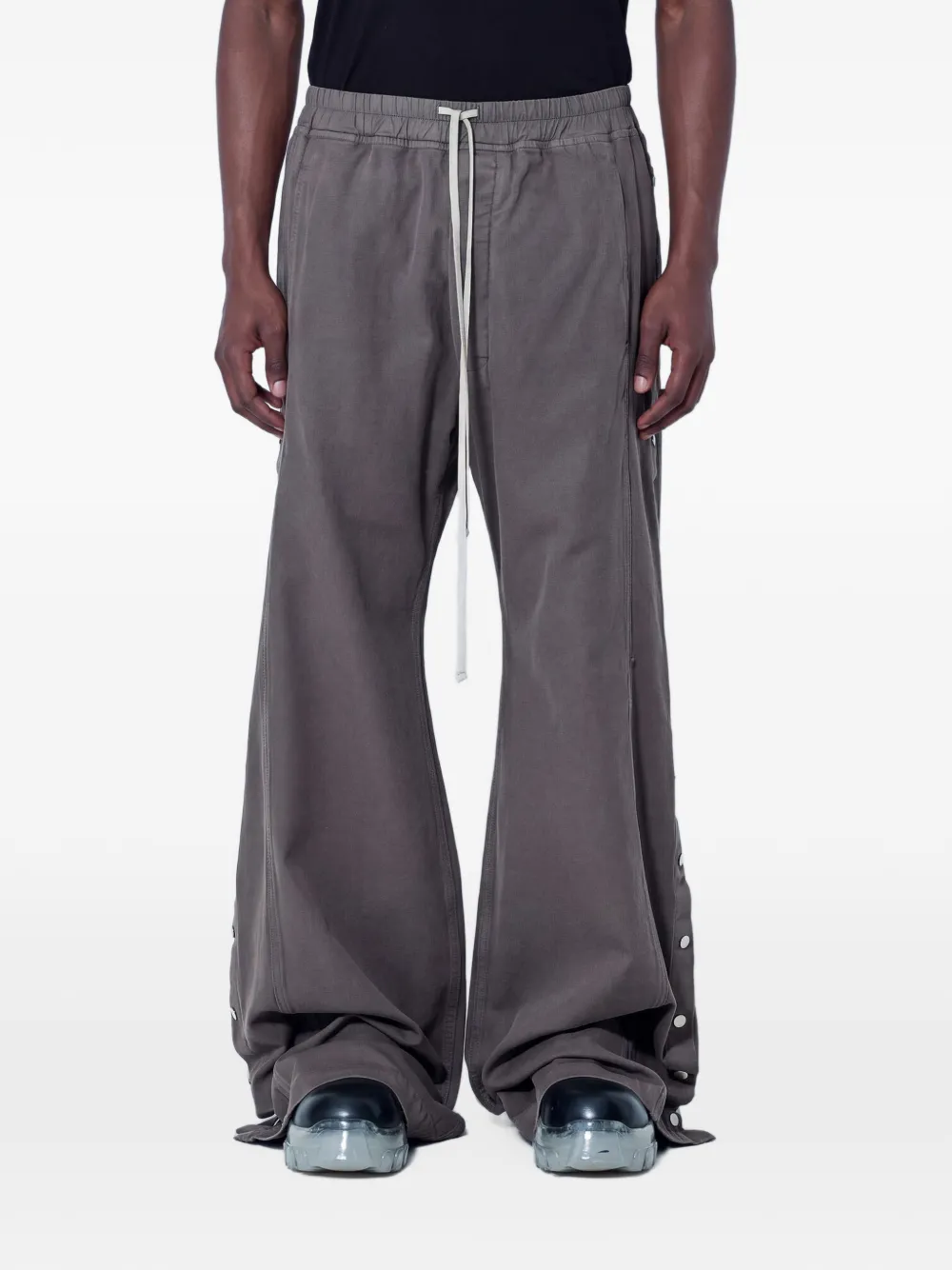 Rick Owens DRKSHDW snap-button wide-leg trousers - Gris Rick Owens DRKSHDW snap-button wide-leg trousers - Gris