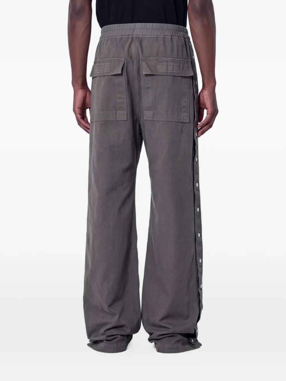 Rick Owens DRKSHDW snap-button wide-leg trousers Grijs