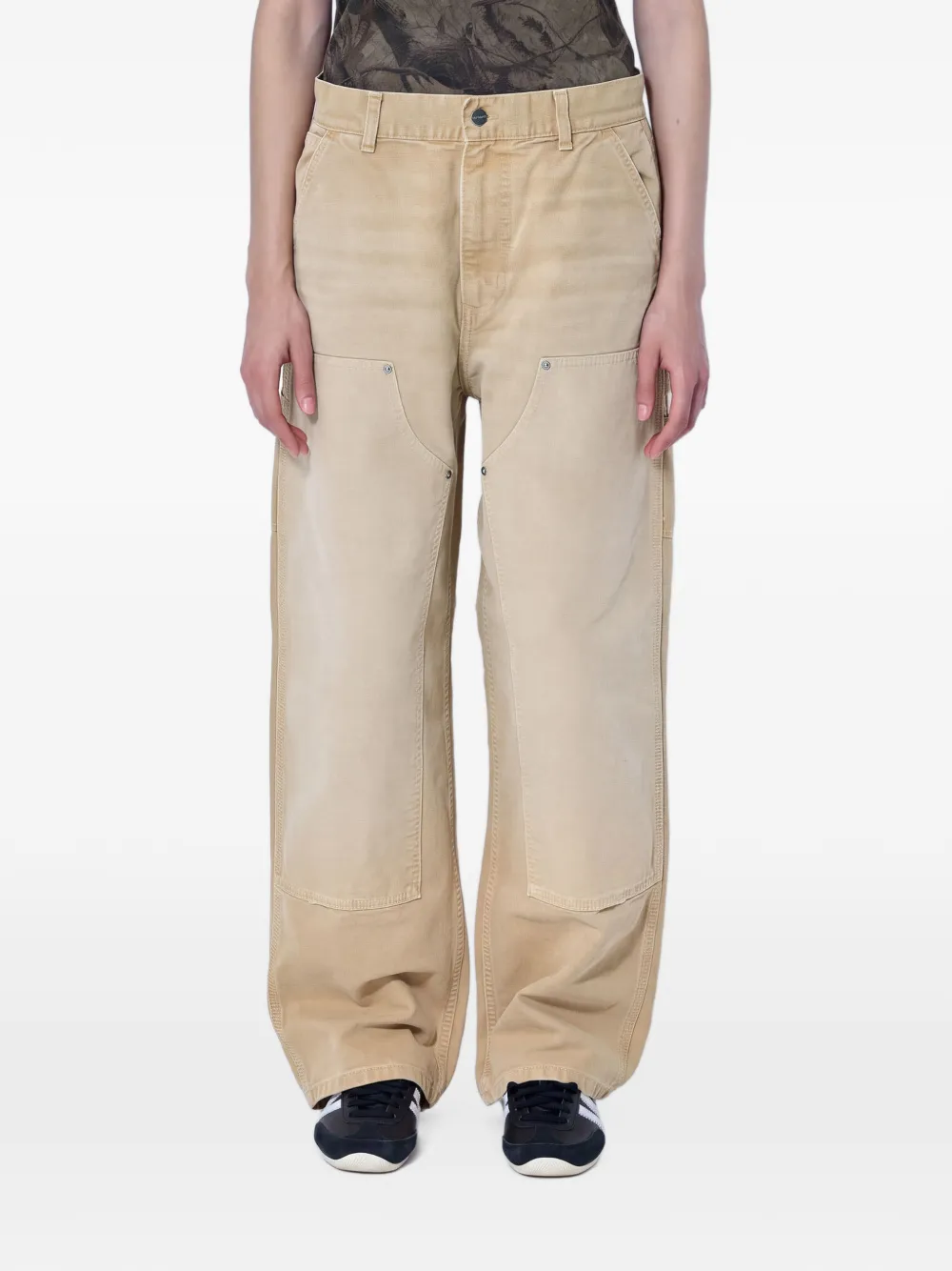 Carhartt WIP Brandon broek met dubbele kniestukken Beige