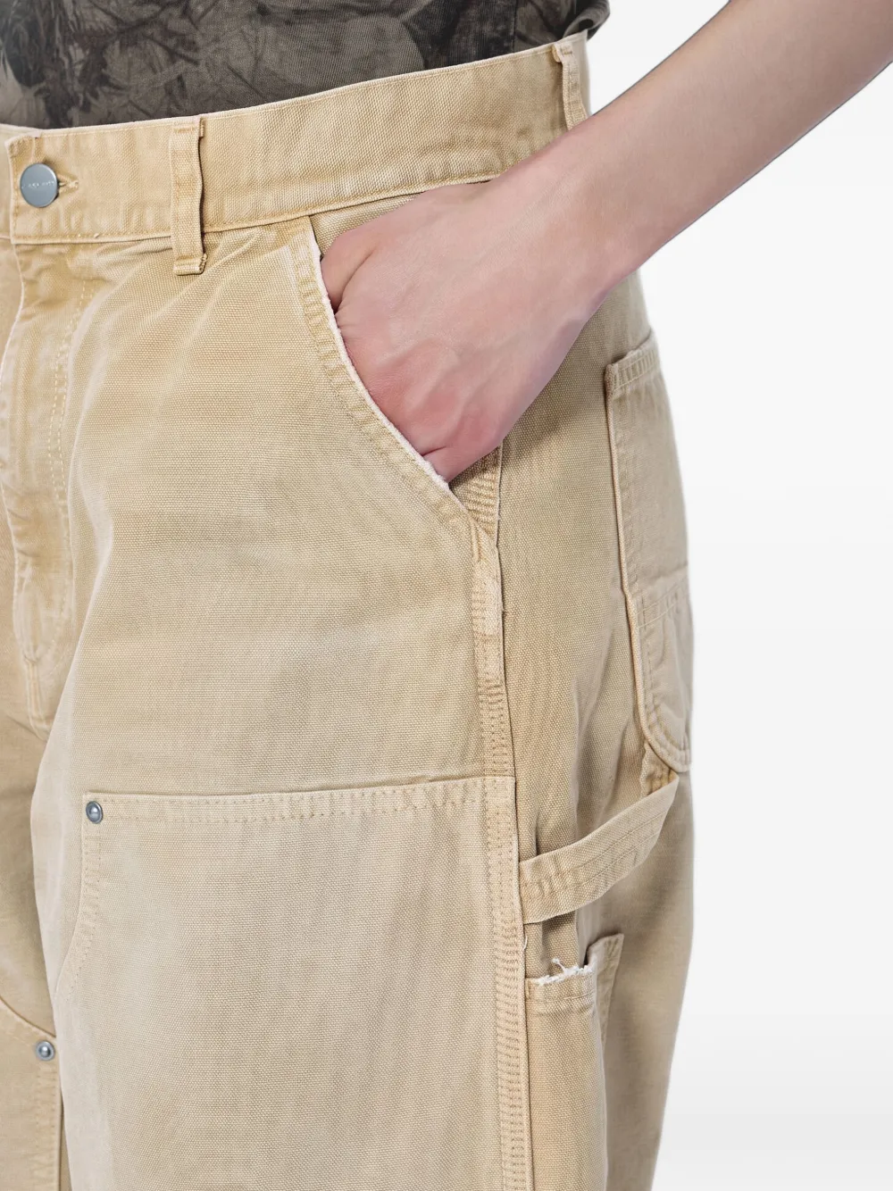 Carhartt WIP Brandon broek met dubbele kniestukken Beige