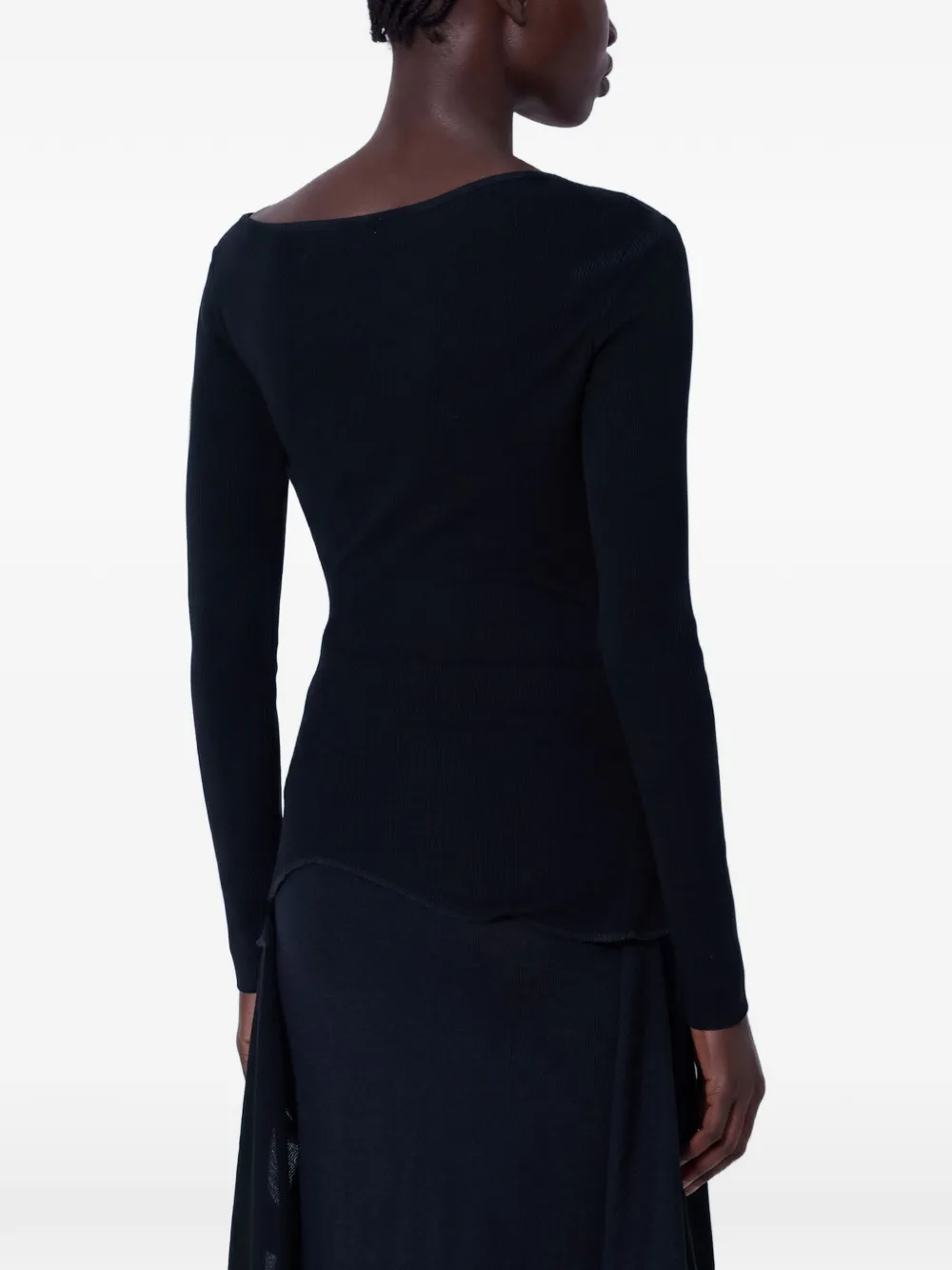 Vivienne Westwood Asymmetrische top met geborduurde Orb Zwart